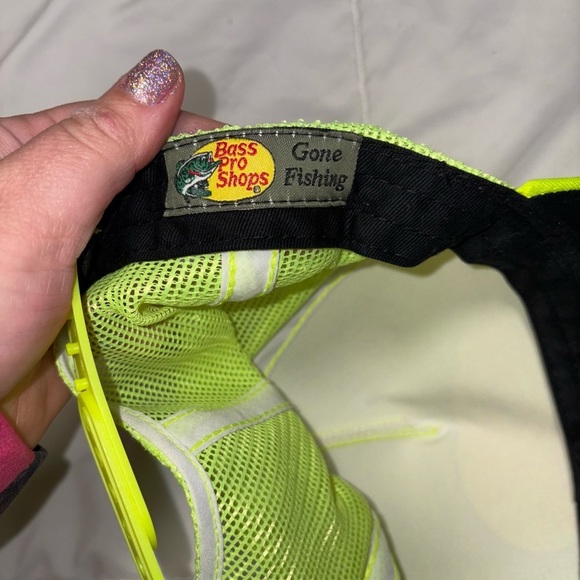 Bass Pro Shops Hazard Yellow Trucker Cap Hat - Picture 5 of 5